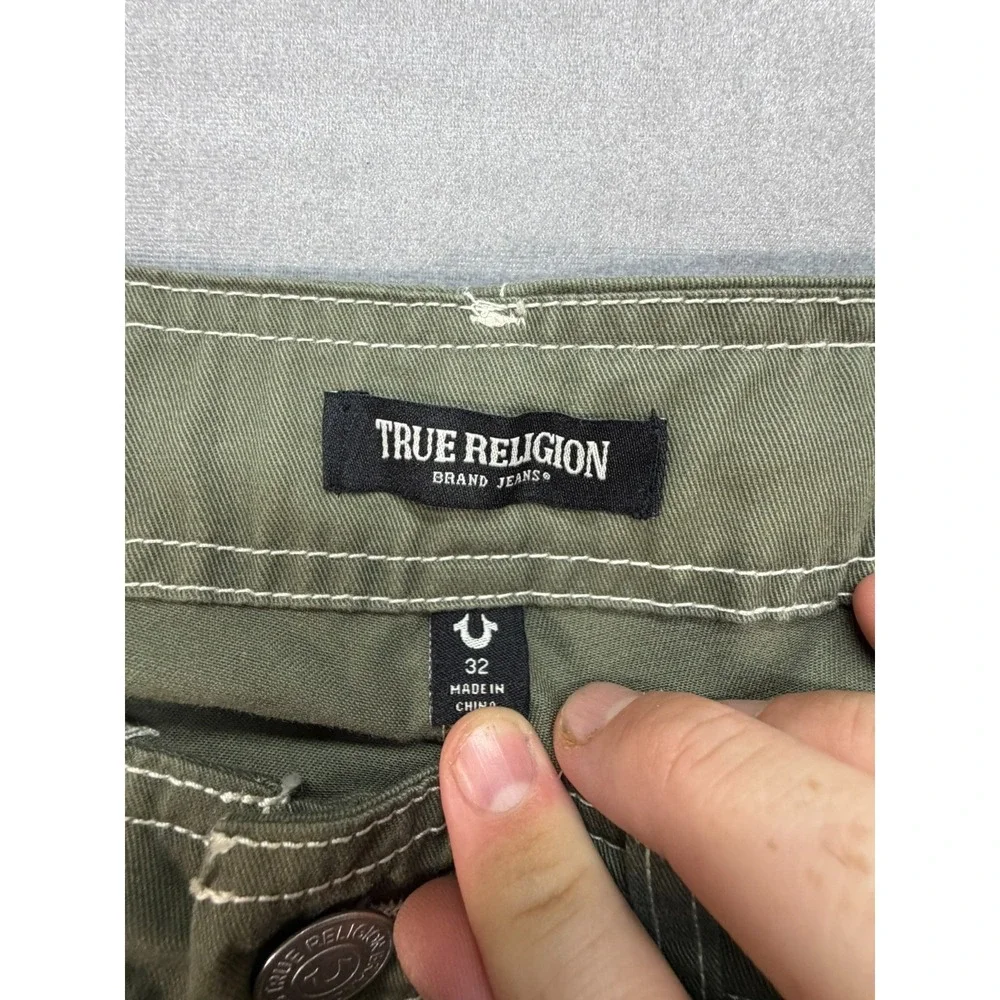 $169 NEW Mens True Religion Kalamata Cargo Pant HS Olive Green Size 32